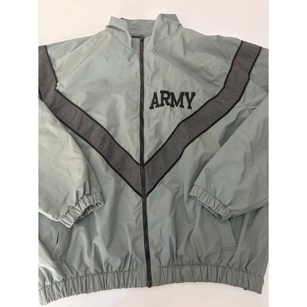 U S Army Military IPFU Jacket Mens Large Grey Windbreaker Reflective Skilcraft